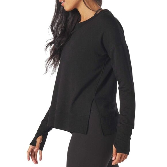 Glyder Lounge Long Sleeve Black Slit Side Soft Jersey Size XL - Picture 7 of 10